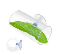 Túnel Betta Fish, Túneles de acuario para Fish Tank, Aquarium Decor Betta Tunnel Cave Toys, Tubo de natación de refugio acrílico con almohadilla de hoja, decoraciones de peces, cama reproductora de re
