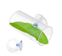 Túnel de acuario para tanque de peces, túnel de peces para acuario, betta cueva, túnel de acuario Betta Toys, tubo de natación con almohadilla de hojas, ayudante acrílico, decoración de tanques de