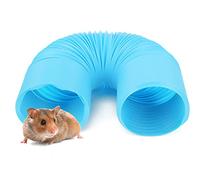 Túnel de Animales pequeños retráctiles PP Duradero PP MateriaExpandable Plegable de 10 cm/3.9in diámetro Tubo Pet TUJA PAR (Azul)