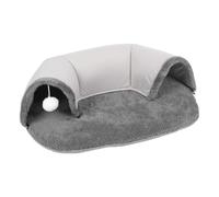 Túnel de cama de gato - Cueva de gato Peekaboo interior suave con bola de peluche esponjosa | Cama de túnel de cómoda para gatitos y gatos, de máscara interactiva para el tiempo de yo