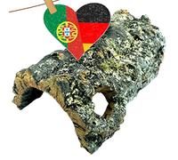 Túnel de corcho, 30 cm, de corteza de corcho natural y purificada con 2 agujeros, el tubo cortortuga especialmente popular para animales pequeños y reptiles, cueva decorativa de terrario