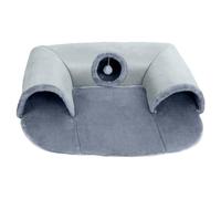 Túnel de Cueva Cat-Cama de Mascotas Plegable en Forma de U con cojín extraíable Lavable, túnel de Felpa Interior | Soft Sleeping Nest & Play Lounge, escondite Plegable portátil para Gatos y g