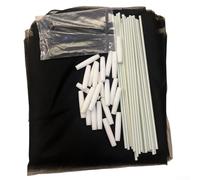 Túnel de cultivo a prueba de insectos con soportes de soporte para una ventilación óptima de las plantas y resistencia a la intemperie (negro, 400 cm)