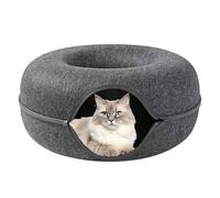 Túnel de Dona para Gatos, Transpirable, Resistente a los arañazos, Cama de Fieltro, túnel con Cremallera, Juguete Reutilizable para el hogar y Tienda de Mascotas