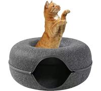 Túnel de Donut de Gato, cama de Donut de Gato,Cama de Cueva para Resistente a los Rayados Túneles desmontables - Cama Túnel en para, Juguete para, cuevas con f
