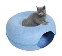 Túnel de Donut de Gato Cama de Donut de Gato | Cama para Fieltro Resistente a los Rayados, Túneles Desmontables | Túnel para Lavable, Juguete Cueva para, Cama en