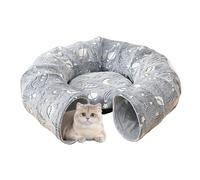 Túnel De Donut para Gatos - Cama Túnel de Juego Interior para Gatos | Juguete Interactivo con Cojín de Peluche y Fosforescente para Descansar Dormir Razas Pequeñas Medianas Grandes