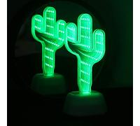 Túnel de espejo con luz 3D de flamenco, cactus, estrellas, corazón, unicornio, letrero, fiesta, decoración del hogar 307 x 7.28 x 2.83"