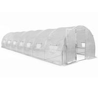 Túnel de film con armazón metálico 3x10m Garden Point blanco con puertas