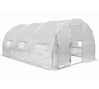 Túnel de film con armazón metálico 3x4,5 m Garden Point blanco con puertas