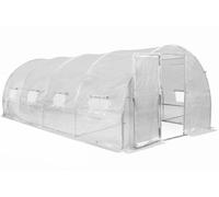 Túnel de film con armazón metálico 3x6m Garden Point blanco puertas