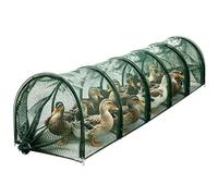 Túnel de gallinero de metal para exteriores, plegable, largo, instalación rápida, flexible, con jaula de bolas, túneles de pollo exteriores para patos, gansos, conejos, mascotas pequeñas, pollitos