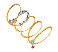 Túnel De Gato | Juguete Túnel Plegable para Juego Interior Gran Tubo con Tela Suave Incluye Plumas Sintéticas Y Un Peluche Gatitos Activos