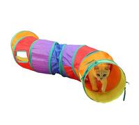 Túnel de gato plegable-Tubo de diseño espacioso Menor, juguete interactivo para mascotas, túnel de animales, tubo de juego exterior interior, accesorio para actividades multi-pet | Plaything