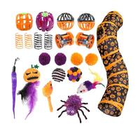 Túnel De Gato Plegable - Tubo De Mascota De Halloween Ligero | Portátil Plegable Con Material Cómodo, Gran Estructura De Juego Para Gatos Interiores Balcony Habitación De La Vida Y Todo