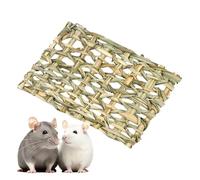 Túnel de hierba de conejo, tubo natural movido a mano, juguete masticable transpirable, pequeño animal Playhouse Cosy Hay House, accesorio de hábitat para conejo, chinchilla fret