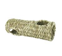 Túnel de hierba para hámster, juguete interactivo, jaula de heno, cabaña, túnel, tubo de paja para hámster, rata, ardillas, hurón, 50 x 16 cm