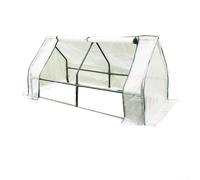 Túnel de invernadero con marco de acero, material de polietileno de PVC transparente, resistente a los rayos UV, refugio de plantas para interiores y exteriores, jardín, patio, flores (120 x 60 x 60