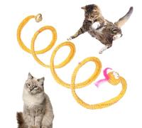 Túnel de Juguete de Gato, túnel de Gato pequeño | Tubo de Caza de Gatitos | Juguete de túnel de Caza de Gatos doblado, con Hierba gatera y Pluma para la interacción Interior