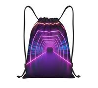 Túnel De Luces De Neón Unisex Bolsa De Deporte Con Cordón Mochilas Deportiva Impermeable Bolsa De Gimnasio Para Playa Baloncesto Acampada