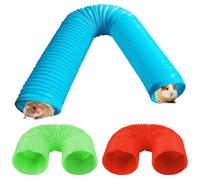 Túnel de Mascotas, 3 Piezas de 7.5-29.5 Pulgadas Tubos de hámster Extensibles, túnel de plástico Divertido para Chinchillas, Hurones, Conejillos de Indias, jerbos, Tubos de hámsters de hámster