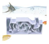 Túnel de Peces para Acuario, Cueva de cría de camarones | Hábitat de Laberinto, Cueva subterránea para esconder bagre observación Pared Esquina