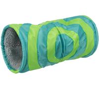 Túnel de peluche ø 15 × 35 cm turquesa/verde
