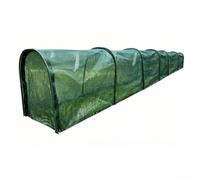 Túnel de pollo verde con puerta con cremallera para acceso a pollo verde | Diseño extralargo, red de protección solar, nailon verde, marco plegable, para un fácil montaje
