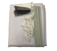 Túnel de protección de plantas con soporte de arco, cubierta de invernadero de malla a prueba de pájaros para redes de flores y jardines de huertos (blanco, 400 cm)