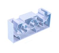 Túnel del Acuario - Túnel De Escondite De Camarones 16x7.5x3cm | Hábitat De Laberinto De Peces De Cueva Subterráneos para Pared De Esquina, Bagre, Escondite, Observación De Peces, Decoración