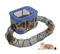 Túnel grande para mascotas, corralito plegable para animales pequeños al aire libre | Túneles para mascotas exteriores | Fácil instalación, amplio parque infantil para jardín, césped, patio, balcón