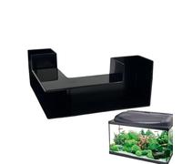 Túnel para acuario, cuevas y escondites para acuario, decoración acuática con cobertizo de observación para hábitat y agua dulce, estructura de descanso para fauna acuática y ordenación de cuenca
