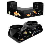 Túnel para acuario subterráneo, 2 tamaños, 17,6/12,5 cm, para esconderse de camarones con 2 entradas, accesorios de cueva para peces pequeños, cangrejos de río, cueva escondite 360°