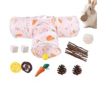 Túnel para Animales Pequeños - Accesorios para Jaulas De Hámster,Parque De Actividades con Bolas Interactivas para Jugar, Dormir, Forrajear Y Construir Nidos con Accesorios Masticables