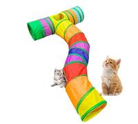 Túnel para Gatos, Accesorios Interactivos para Mascotas con Ventana de Observación, Casa Plegable Antiaburrimiento con Agujero y Bola para Hogar, Interior y Exterior