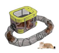 Túnel para gatos al aire libre, recintos de parque infantil para animales pequeños, fácil de instalar, amplio parque infantil para gatitos para jardín, césped, patio, balcón