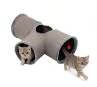 Túnel para gatos como cama para gatos | Parque infantil plegable interactivo - laberinto flexible adecuado para gatos de vivienda - para mascotas Navidad, Halloween, fiesta de cumpleaños