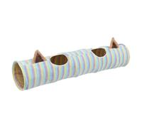 Túnel para gatos domésticos de interior, gran casa plegable juguete lavable | Tubos y túneles de gatos con rayas de colores - Apto para animales domésticos y cachorros, Halloween, Navidad, fiestas y