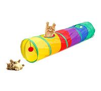 Túnel para Gatos, Juguete del Gato Túnel Extensible Plegable Gato Jugar Túnel Casa del Laberinto del Juguete con Pompón para Gato Gatito Cachorro Conejo