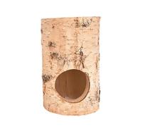 Túnel Para Hamster De Madera De Abedul, Escondite Natural Para Agujero De Árbol | Tubo De Masticar De Madera Sólida De 0,8 Libras, El Hábitat De Ronda Hueca Ofrece Anidación Segura Y Salud Dental P