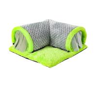 Túnel para hurones, con cortinas de protección visual que sirven como escondite, juguete para hámster desmontable, para accesorios de jaula para gerbil y erizo, para dormir en interiores y jugar