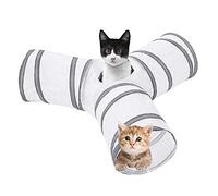 Túnel para Mascotas, Juguete Plegable de 4 pies y 3 vías para el túnel del túnel del Gato Juguete de Entrenamiento Interactivo para Mascotas al Aire Libre para Gatitos y Gatitos de Conejos (# 01)