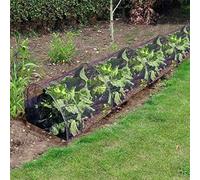 Túnel para plantar jardín, 300 x 45 x 45 cm, cubierta de malla negra para | Túnel de cultivo de micromalla negra de 300 cm con rejillas de ventilación para protección de verduras y flores