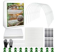 Túnel para plantas de arco, 2,5 x 15 m, red repelente de insectos, túnel de lámina para camas elevadas, red vegetal, jardín, red de protección vegetal, red para plantas, verduras, red de jardín