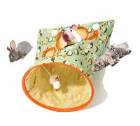 Túnel Plegable para Gato con Bolsillo y Pelotas de Peluche (Hedgehog) | Ruido de arrugas, diseño exquisito, fácil de almacenar, suave y cómodo, mejora el tiempo de juego.
