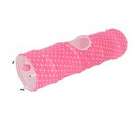 Kerbl Cat Tunnel Puntino Rosa/Blanco