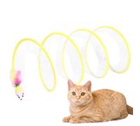 Túneles de gato para gatos interiores, juguetes de túnel de gato para mascotas - Diseño plegable de túnel de gatito portátil | TEASER TOYS MICE HORAS DE LUGAR INTERATIVO DE PLAY Y COM