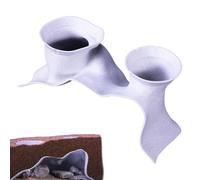 Túneles De Peces De Cueva Natural - Tanque De Peces De Subterráneo | Tubo De Refugio Decorativo | Bodegas Betta Curvas | Ocultar Decoración De Acuario | Tubo De Visualización Bajo