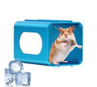 Túneles Divertidos para Hámster,Casita de Metal de Enfriamiento Rápido para Roedores - Escondite de Aluminio con Diseño Suspendido para Jerbillos, Ardillas, Erizos, Hurones, Chinchillas y