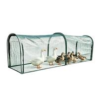 Túneles Exteriores Gallinas Casa Portátil Alargada Nailon con Puerta